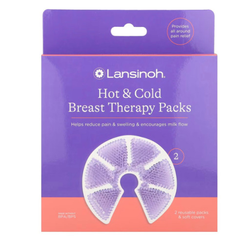 Hot & Cold Breast Therapy Packs , 2 Reusable Packs and Soft Covers