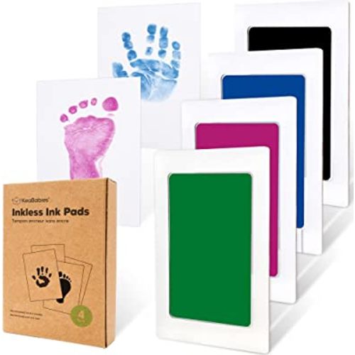 4-Pack Inkless Hand and Footprint Kit - Ink Pad for Baby Hand and Footprints - Dog Paw Print Kit,Dog Nose Print Kit - Baby Footprint Kit, Clean Touch Baby Foot Printing Kit, Handprint Kit (Holidays)