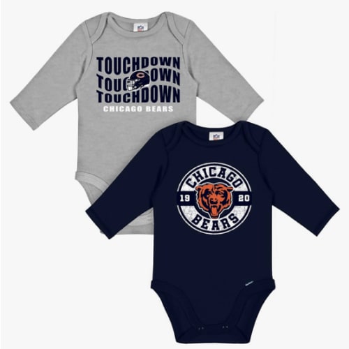 Gerber NFL Baby 2-Pack Long Sleeve Onesie Bodysuit