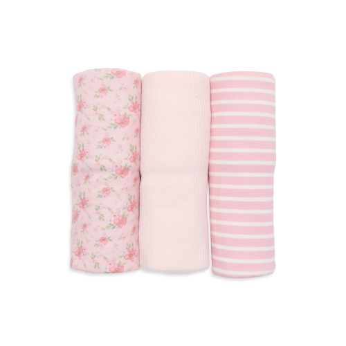 Watercolor Floral 3-Pack Baby Blankets
