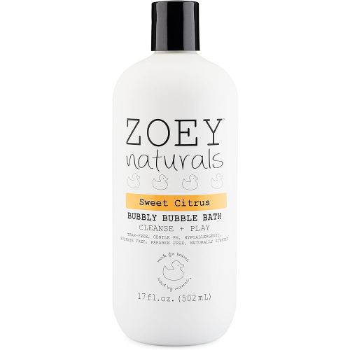 Amazon.com: Zoey Naturals - Sweet Citrus Bubble Bath for Kids & Babies - Organic Tear-Free, Non-Toxic Toddler Soap with Moisturizing Aloe & Avocado Oil - Long Lasting Bubbles - Made in USA, 17 oz : Baby