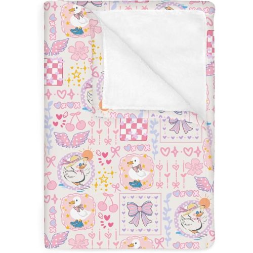 Calynn - Pastel Pink Geese Baby Blanket