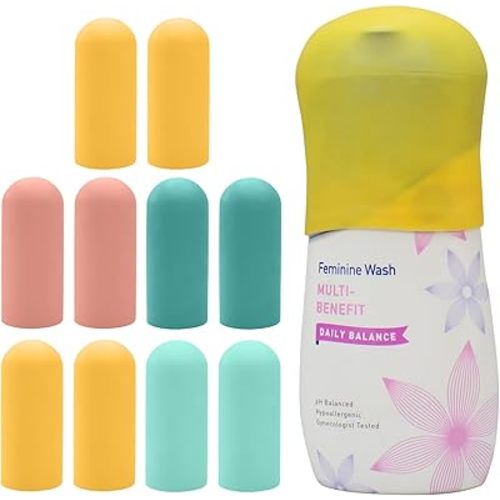 10 Pack Silicone Bottle Covers Travel Essentials for Women Men, Beach Vacation Essentials, Travel Size Toiletries Accessories, Cruise Ship Essentials 2025, Must Haves, Leak Proofing