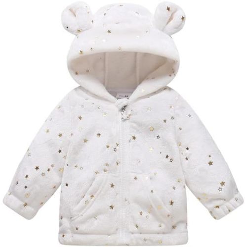 Baby Girl Winter Fleece Coat Toddler Boy Jacket Infant With Hood Warm Outerwear