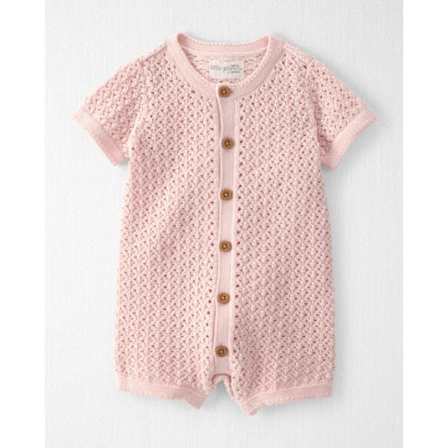 Baby Girl Organic Cotton Sweater Knit Romper | Carter's