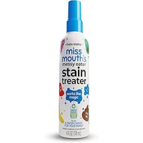 Miss Mouth's Messy Eater Stain Treater Spray - 4oz Stain Remover - Newborn & Baby Essentials - No Dry Cleaning Food, Grease, Coffee Off Laundry, Underwear, Fabric