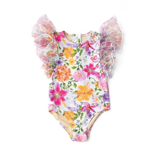 Summer Gardens Ruffle One-Piece Swimsuit, 12-18M- Only 1 left