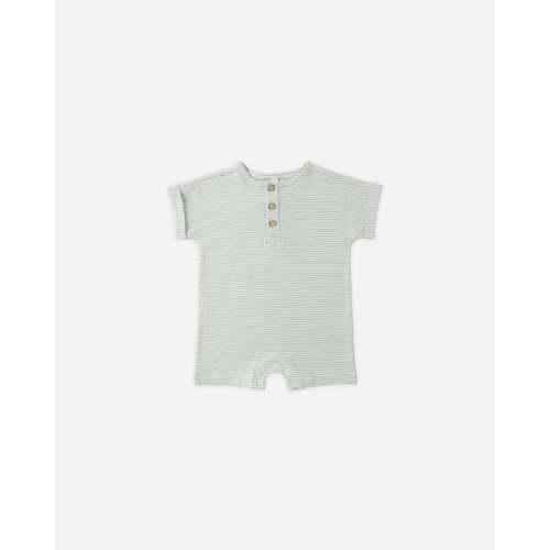 Short Sleeve One-Piece Sage Micro Stripe