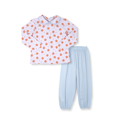 Sibley Gathered Pant Set LS - Pumpkin | Bennett Company