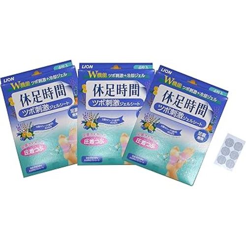 LION Acupressure stimulus Foot Patch Relieve Tired Resting Time Neat Foot (3Set)