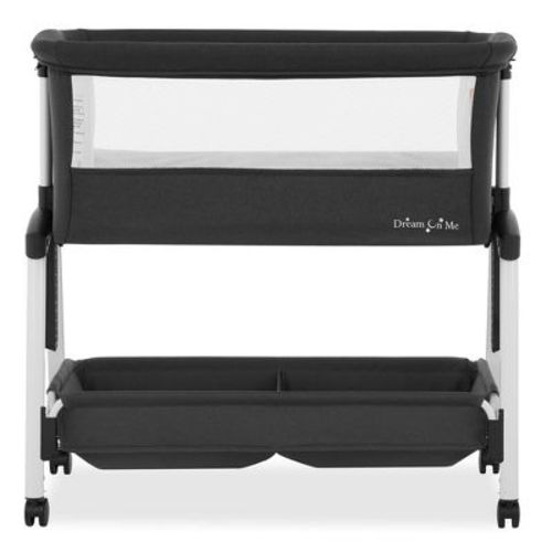Dream on Me Calypso Portable Bassinet with Wheels in Black