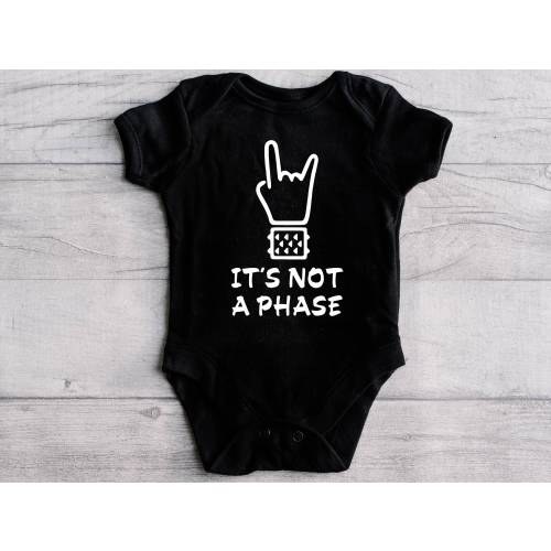 It's Not A Phase Baby Bodysuit | Emo Baby Bodysuit | Rock On Bodysuit | Baby Bodysuit