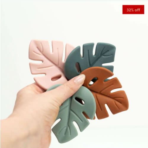 4-Pack Silicone Leaf Teethers – embé®