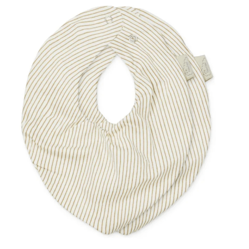 Striped bandana bibs - Set of 2 | Camel