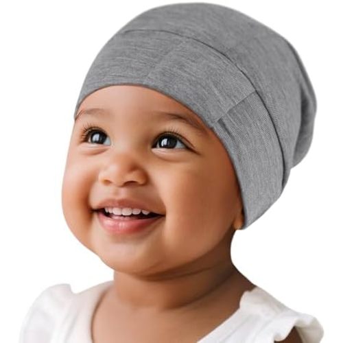Fittia Baby Bonnet for 0-6 Months, Silky Satin Bonnet for Sleeping, Smooth for No Frizzy Hair, Adjustable for Non-Slip