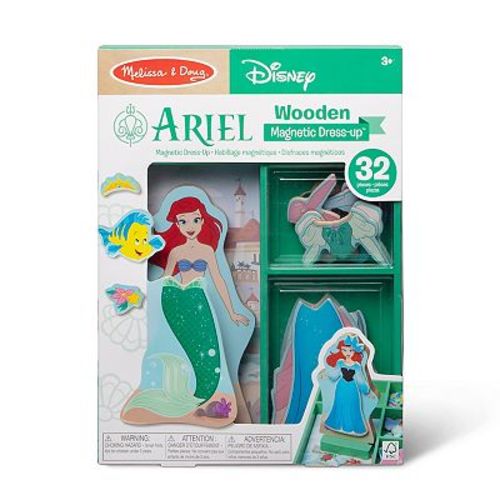 Melissa & Doug Disney’s The Little Mermaid Ariel Magnetic Dress-Up 32-Piece Play Set