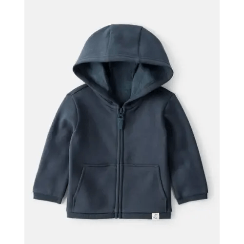Baby Boy DayDream Fleece Long-Sleeve Zip-Up Jacket - Navy 3M | Carter's