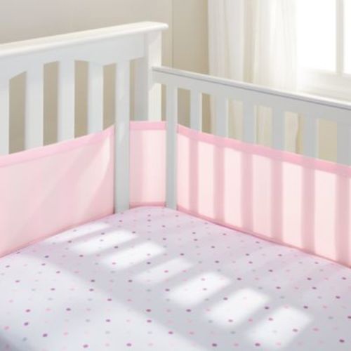 BreathableBaby® Mesh Crib Liner in Light Pink - LIGHT PINK - BUMPER