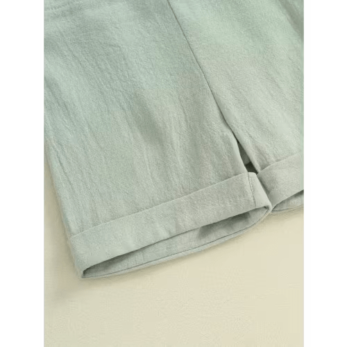 0 18 months toddler boy gentleman outfit solid color short - Temu