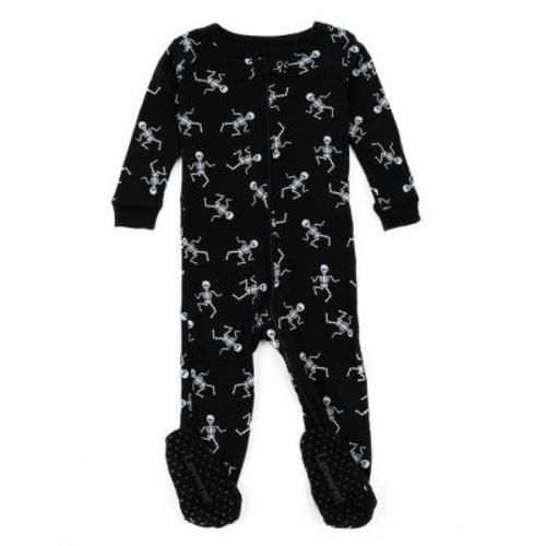 Leveret Footed Cotton Pajamas Skeleton Black 6-12 Month