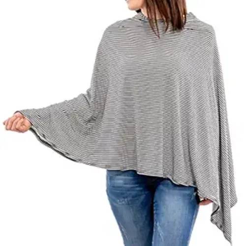 WeeSprout Nursing Cover for Breastfeeding, Soft & Breathable Nursing Poncho, Neck Insert for Hands-Free View, Machine Washable & Dryer Safe Feeding Cover Up