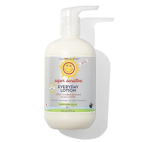 California Baby Super Sensitive Unscented Lotion | 100% Plant-Based Moisturizer | Baby Lotion For Newborn | Hypoallergenic Baby Lotion | 19 oz / 562mL