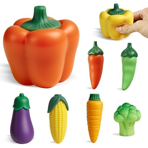 Vegetable Bath Toys for Toddlers,8 Pack Bathtub Toy for Kids,Soft Creative Floating Bath Toys for Baby Boy Girl Gift Idea