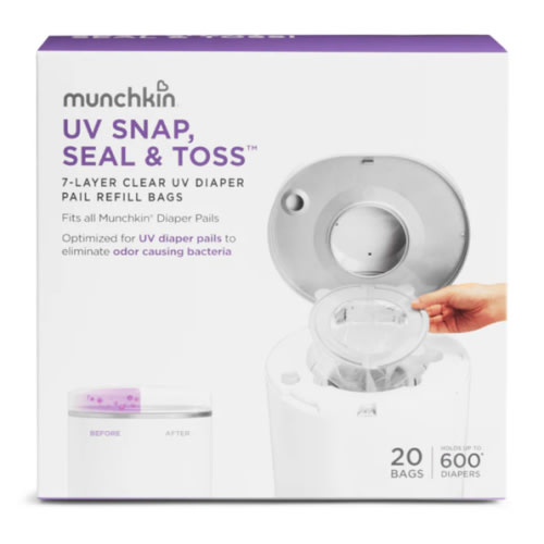 UV Snap, Seal & Toss™ Diaper Pail Refill Bags, 20 Pack | Munchkin