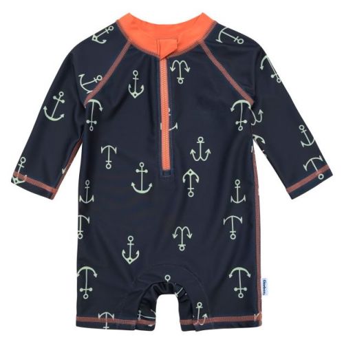 Gerber Baby and Toddler Boys' Long Sleeved Rashguard One Piece Swimsuit