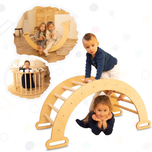 Montessori Climbing Arch & Rocker Balance | Bee Like Kids