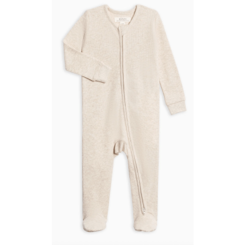 Lane Waffle Knit Zipper Sleeper - 0 to 3 months