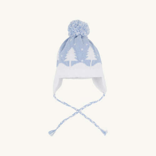 Parrish Pom Pom Hat - Beale Street Blue with Worth Avenue White