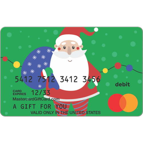 $20-$500 Mastercard® Snazzy Santa eGift Card (plus $6.84 Purchase Fee)