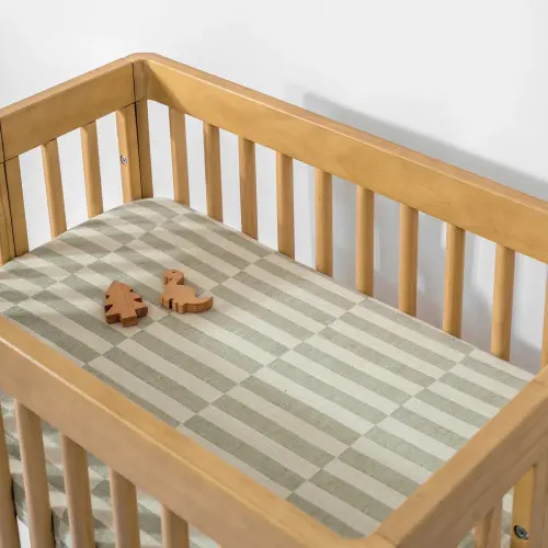 All-Stages Bassinet Sheet in GOTS Certified Organic Muslin Cotton