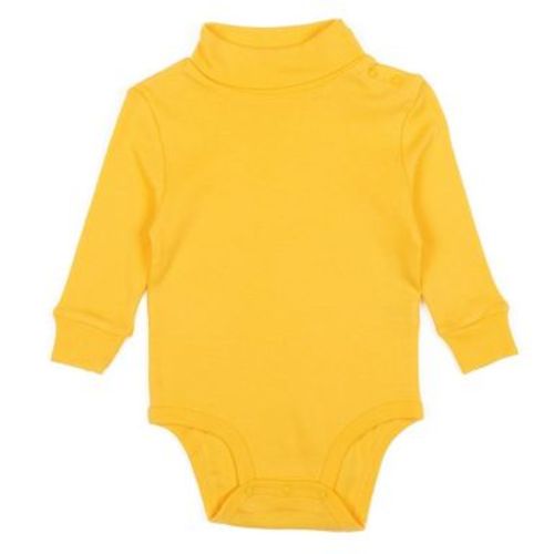 Leveret Baby Turtleneck Bodysuit Cotton Yellow 6 Month