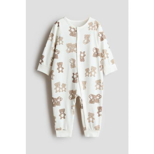 PRINTED COTTON PAJAMA JUMPSUIT