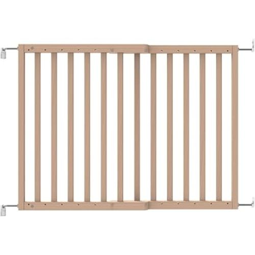 Perma Timber Swing Gate Adjustable Wooden Safety Gate for Doorways and Hallways Secure Child Barrier with Easy Walk Through Opening for Babies and Toddlers