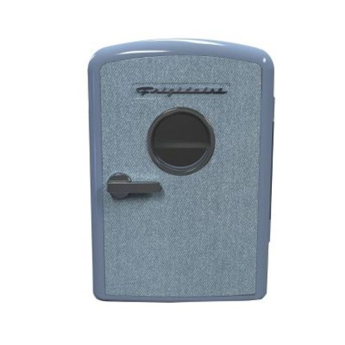 Frigidaire 9 Can Denim Retro Beverage Portable Mini Refrigerator