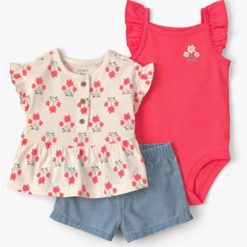 Carter's baby-girls 3-Piece Short Set