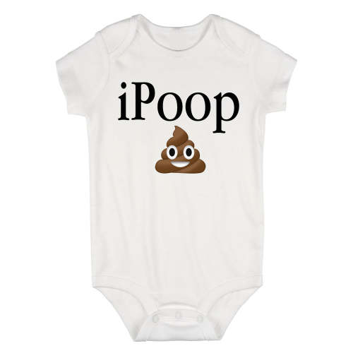 iPoop Poop Emoji Baby Bodysuit One Piece by Kids Streetwear