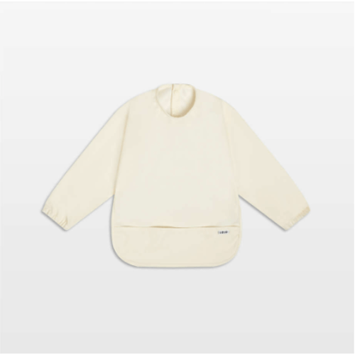 Lalo Oatmeal White Smock Bib