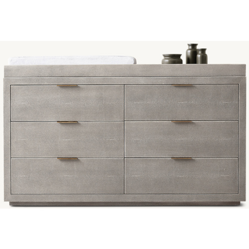 Restoration Hardware: Clio Shagreen Wide Dresser & Topper Set