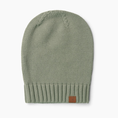 Goumi Kids Organic Cotton Knit Beanie - Ash, 0-6 Months