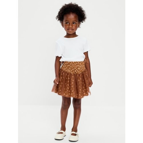 Western Smocked Tulle Skirt for Toddler Girls