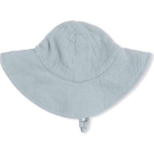 0-6m Solid Muslin Jadeite, Wide Brim Sun Hat - Angel Dear Hats & Mittens | Maisonette