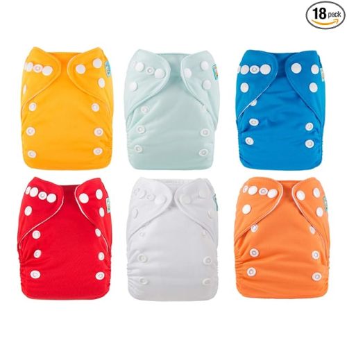 ALVABABY Newborn Cloth Diapers Pocket for Less Than 12pounds Cloth Diaper 6pcs with 12 Insert 6SVB03