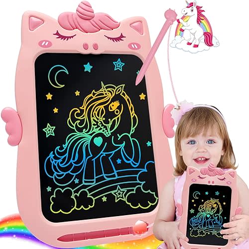 Toys for 1 2 3 Year Old Girl Gifts,10IN Writing Tablet for Kids,Toddler Toys Age 1-2 Drawing Tablet,Doodle Board for Baby Girls Toys Age 4-5,Educational Learning Toys for Christmas Birthday Gifts