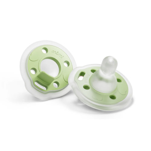 babypace® breast-like pacifier 2-set in calm pistachio | mōmi