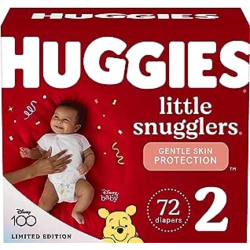 Amazon.com: Huggies Size 2 Diapers, Little Snugglers Baby Diapers, Size 2 (12-18 lbs), 72 Count : HUGGIES: Baby