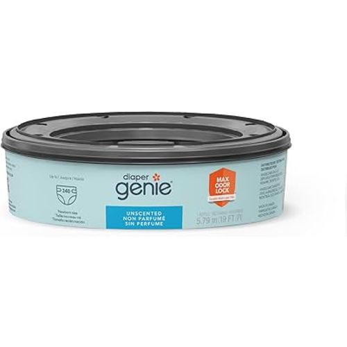 Diaper Genie Bags Refills 240 Count (Pack of 1) with Max Odor Lock | Holds Up to 1,200 Newborn Diapers | Fits Diaper Genie Complete